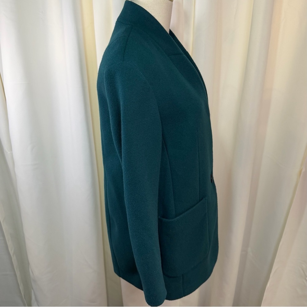 NWT Express Chic ‘Shawl Collar One Button Coat’ in Deep Teal Green Size XS - Picture 13 of 16
